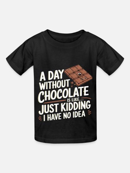 Schokolade - Kinder T-Shirt von Russell - Schwarz
