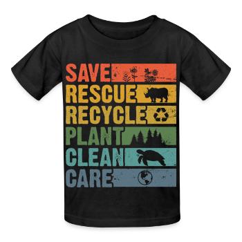 Jour de la Terre - T-shirts Russell Enfant - noir - Devant - AI Model Kid Male (0cm)