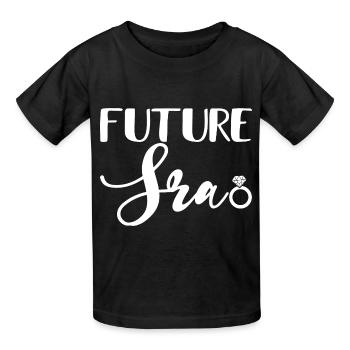 Future Sra. Engagement Party Bridal Shower Wedding - Kids T-Shirt by Russell - black - Front - AI Model Kid Male (0cm)