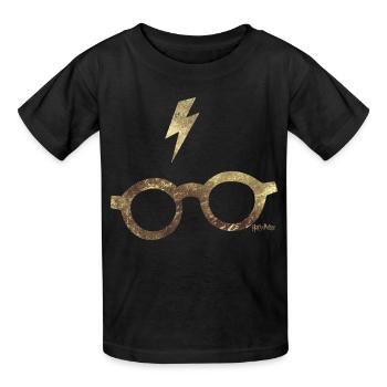 Harry Potter Brille und Narbe - Kinder T-Shirt von Russell - Schwarz - Vorne - AI Model Kid Male (0cm)