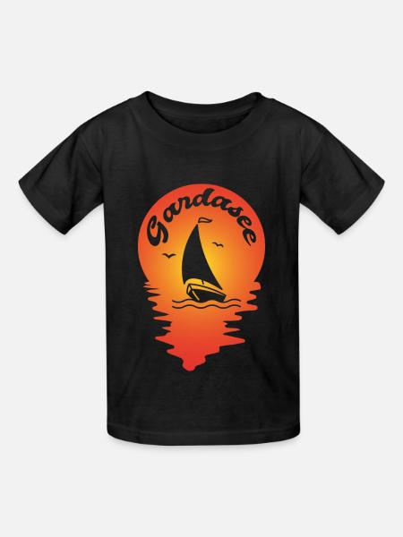 Gardasee - Kinder T-Shirt von Russell - Schwarz
