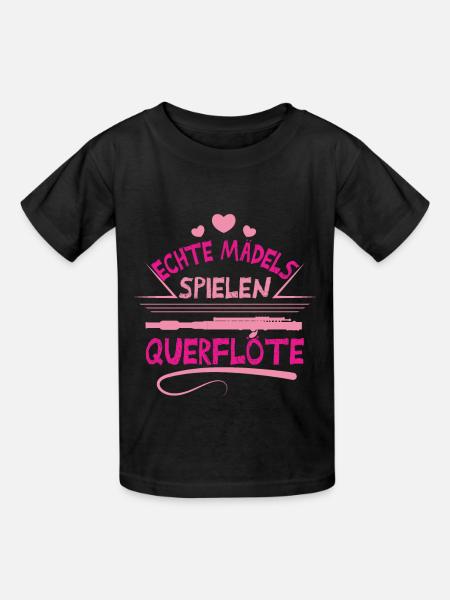 Querflöte Mädels - Kinder T-Shirt von Russell - Schwarz