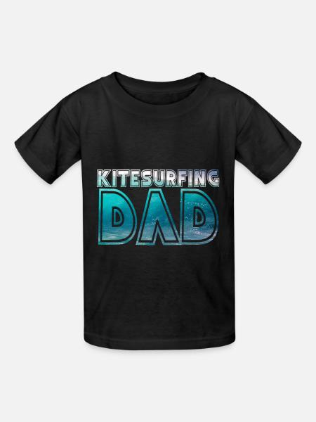 Kitesurfing dad - Kinder T-Shirt von Russell - Schwarz