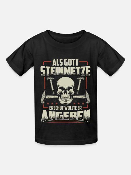 Steinmetz | Steinmetzmeister Geschenk Steinmetze - Kinder T-Shirt von Russell - Schwarz