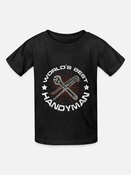 Heimwerker - Kinder T-Shirt von Russell - Schwarz