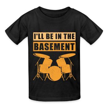 Drums Drummer Drummer Gift - Kids T-Shirt by Russell - black - Front - AI Model Kid Male (0cm)