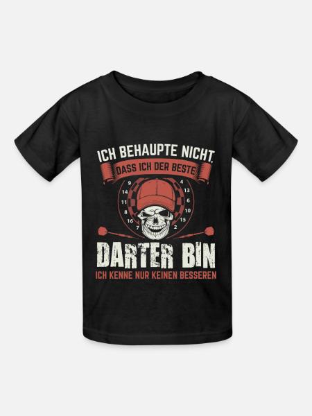 Dart Darts | Darter Darten Dartspieler Geschenk - Kinder T-Shirt von Russell - Schwarz