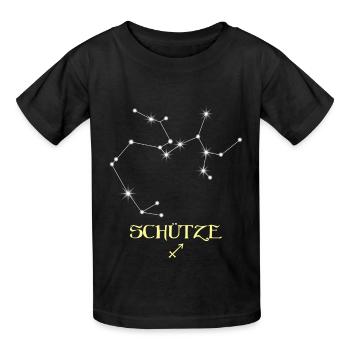 Schütze Sternzeichen - Kinder T-Shirt von Russell - Schwarz - Vorne - AI Model Kid Male (0cm)