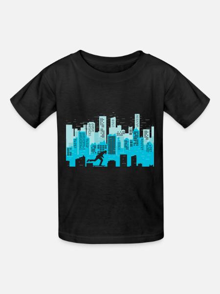 Longboard - Kinder T-Shirt von Russell - Schwarz