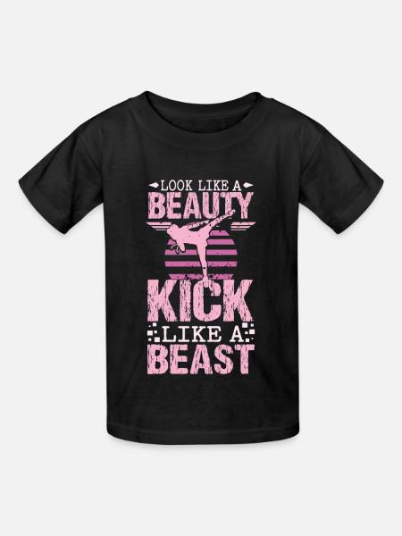 Karate beauty - Kinder T-Shirt von Russell - Schwarz
