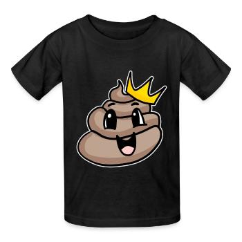 Poop King - Kids T-Shirt by Russell - black - Front - AI Model Kid Male (0cm)