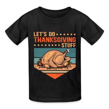 Thanksgiving Day Thanksgiving Gift - Kids T-Shirt by Russell - black - Front - AI Model Kid Male (0cm)
