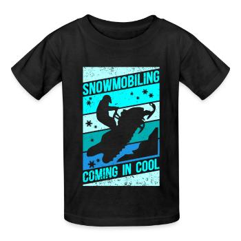 Snowmobile Snowmobile Snowmobile Gift - Kids T-Shirt by Russell - black - Front - AI Model Kid Male (0cm)