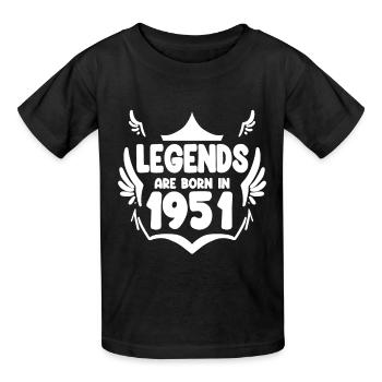 1951 - Né 1951 - Année de construction 1951 Cadeau - T-shirts Russell Enfant - noir - Devant - AI Model Kid Male (0cm)
