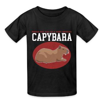 Papa Capybara | Capybaras Capybaras Cadeau - T-shirts Russell Enfant - noir - Devant - AI Model Kid Male (0cm)