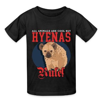Hyène Hyène Cadeau de Hyène tachetée - T-shirts Russell Enfant - noir - Devant - AI Model Kid Male (0cm)