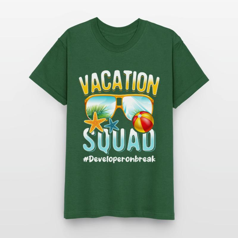 Developer Vacation Squad #Developeronbreak T-shirts Russell Enfant