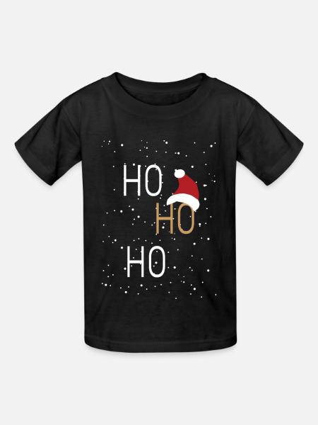 Weinachts-Ho Ho Ho - Kinder T-Shirt von Russell - Schwarz