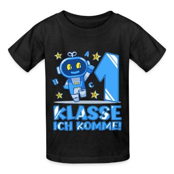Bye Kindergarten Roboter Kita Abgänger Junge - Kinder T-Shirt von Russell - Schwarz - Vorne - AI Model Kid Male (0cm)