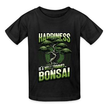 Japanese Bonsai - Kids T-Shirt by Russell - black - Front - AI Model Kid Male (0cm)