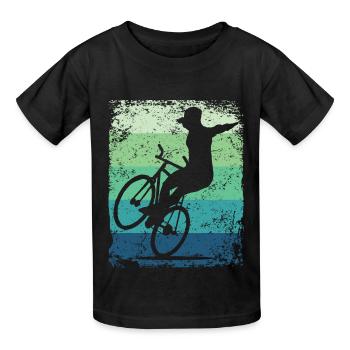 Kunstradfahren Kunstradfahrer - Kinder T-Shirt von Russell - Schwarz - Vorne - AI Model Kid Male (0cm)