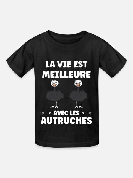 Strauß Zitat - Kinder T-Shirt von Russell - Schwarz