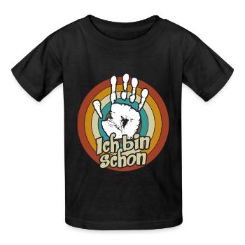 Geburtstag Deko Hand 5 Jahre Ich Bin 5 - Kinder T-Shirt von Russell - Schwarz - Vorne - AI Model Kid Male (0cm)