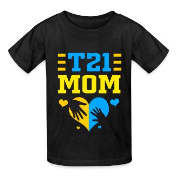 Down syndrome - Kids T-Shirt by Russell - black - Front - AI Model Kid Male (0cm)