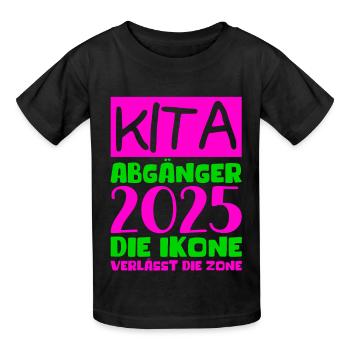 Abschied Kindergarten 2025 Geschenk Mädchen Jungen - Kinder T-Shirt von Russell - Schwarz - Vorne - AI Model Kid Male (0cm)