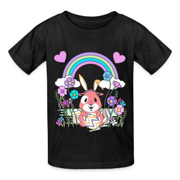 Ostern - Kinder T-Shirt von Russell - Schwarz - Vorne - AI Model Kid Male (0cm)