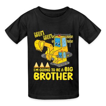 Gravemaskine Barn Klar Til At Blive Storebror - Børne-T-shirt fra Russell - sort - Foran - AI Model Kid Male (0cm)
