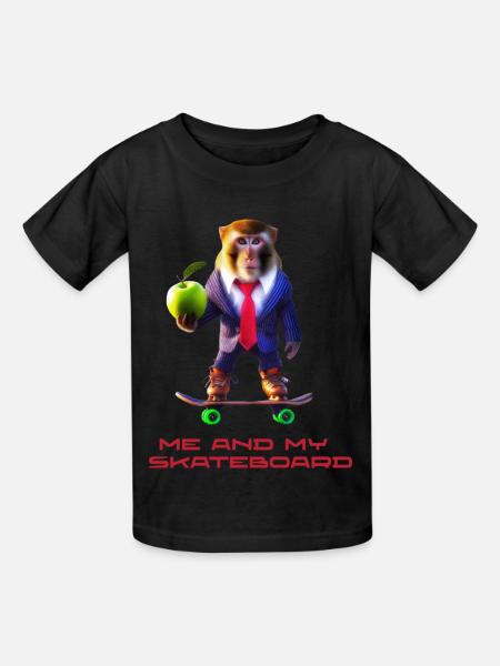 Fun monkey - Kinder T-Shirt von Russell - Schwarz