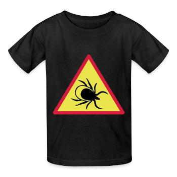 Achtung Zecken - Kinder T-Shirt von Russell - Schwarz - Vorne - AI Model Kid Male (0cm)