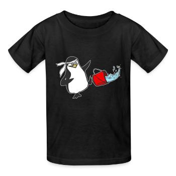 Funny Karate Pinguin Ninja Kids - Kinder T-Shirt von Russell - Schwarz - Vorne - AI Model Kid Male (0cm)