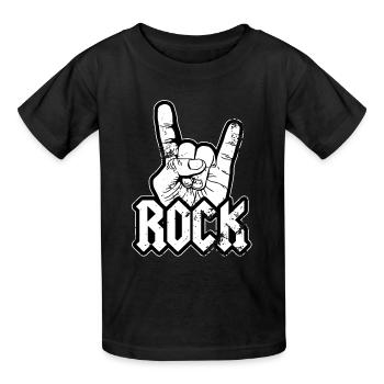 Groupe de musique rock rock français fork rock festival - T-shirts Russell Enfant - noir - Devant - AI Model Kid Male (0cm)