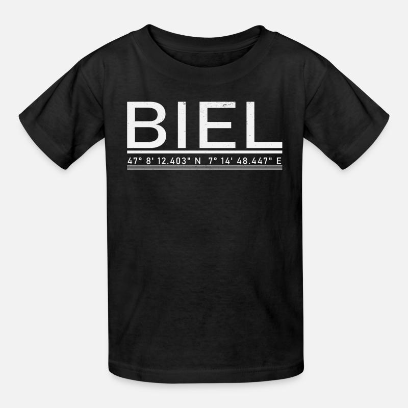 Coordonnées Bienne - T-shirts Russell Enfant - noir