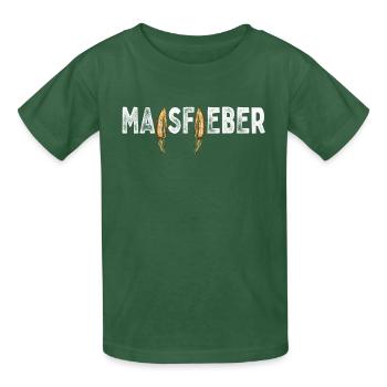 Maisfieber Mais Landwirtschaft Maisernte Bauer - Kinder T-Shirt von Russell - Flaschengrün - Vorne - AI Model Kid Male (0cm)