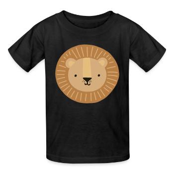 Motif enfant tête de lion - T-shirts Russell Enfant - noir - Devant - AI Model Kid Male (0cm)
