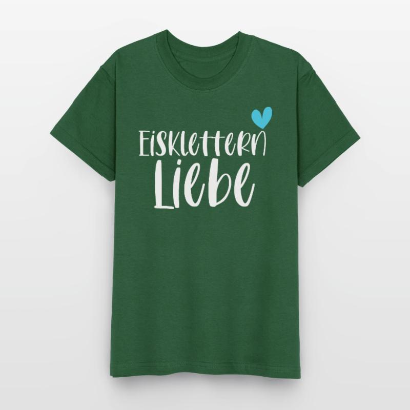 Klettern Eisklettern Liebe Eispickel Geschenk Kinder T-Shirt von Russell