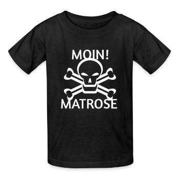 Moin! Matrose - Kinder T-Shirt von Russell - Schwarz - Vorne - AI Model Kid Male (0cm)