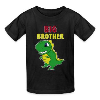 Big brother dinosaur - Kids T-Shirt by Russell - black - Front - AI Model Kid Male (0cm)