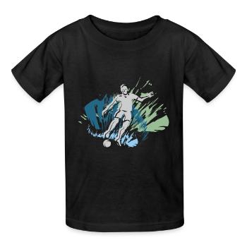 Cool design for the whole football team - Kids T-Shirt by Russell - black - Front - AI Model Kid Male (0cm)