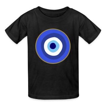 Böser Blick - Kinder T-Shirt von Russell - Schwarz - Vorne - AI Model Kid Male (0cm)