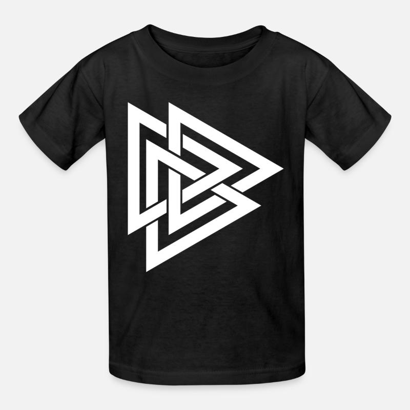 Norwegisches Symbol -FRONT - Kinder T-Shirt von Russell - Schwarz
