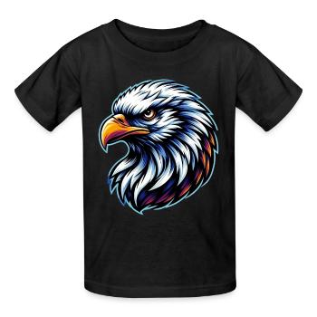 Weißkopfseeadler - Kinder T-Shirt von Russell - Schwarz - Vorne - AI Model Kid Male (0cm)