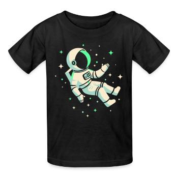 Astronaut - Kinder T-Shirt von Russell - Schwarz - Vorne - AI Model Kid Male (0cm)