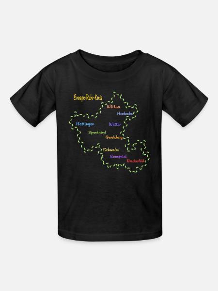 Ennepe Ruhr Kreis - Kinder T-Shirt von Russell - Schwarz