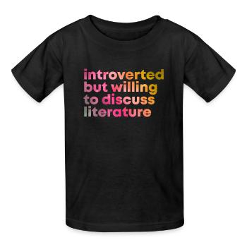 littérature - T-shirts Russell Enfant - noir - Devant - AI Model Kid Male (0cm)