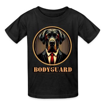 Garde du corps chien en costume - T-shirts Russell Enfant - noir - Devant - AI Model Kid Male (0cm)