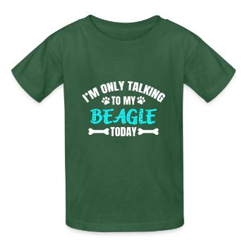 Beagle - T-shirts Russell Enfant - vert bouteille - Devant - AI Model Kid Male (0cm)